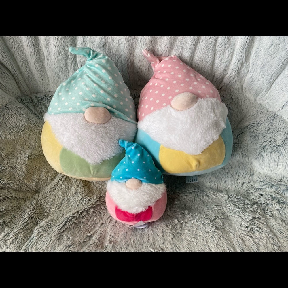 Squishmallow Easter Spring Gnome Set Bundle Plush
